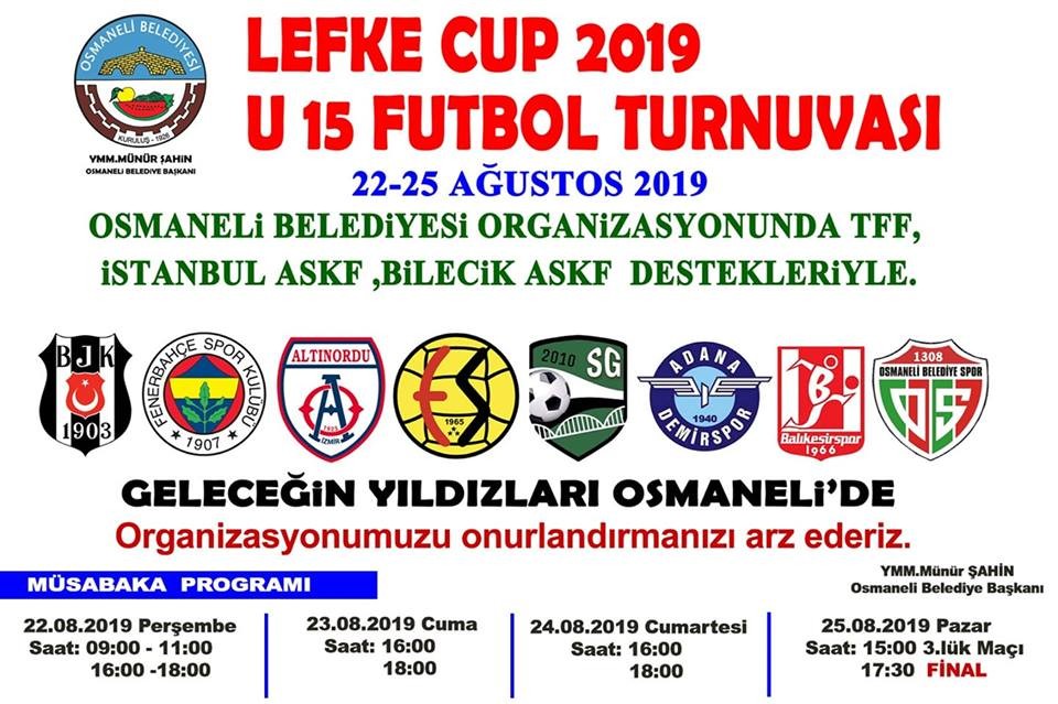 Osmaneli’nde “Lefke Cup U15 Futbol Turnuvası” başladı