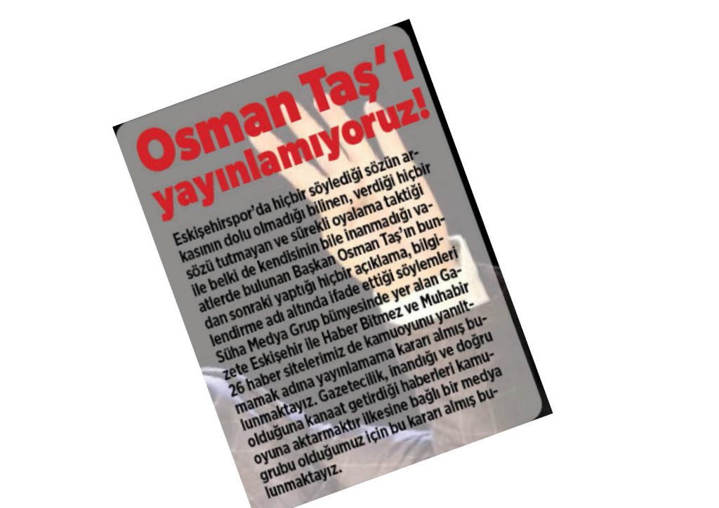Osman Taş’ı  yayınlamıyoruz!