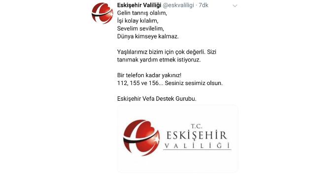 Eskişehir Valiliğinden anlamlı mesaj