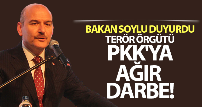 Bakan Soylu duyurdu: Terör örgütü PKK’ya ağır darbe!