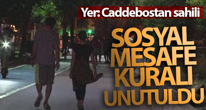 Caddebostan sahilinde sosyal mesafe kuralı unutuldu
