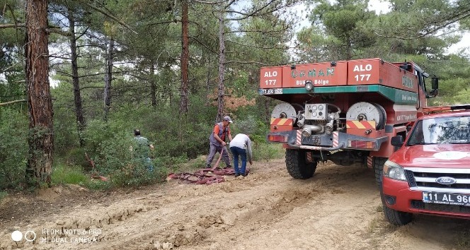Bilecik’teki orman yangın büyümeden söndürüldü