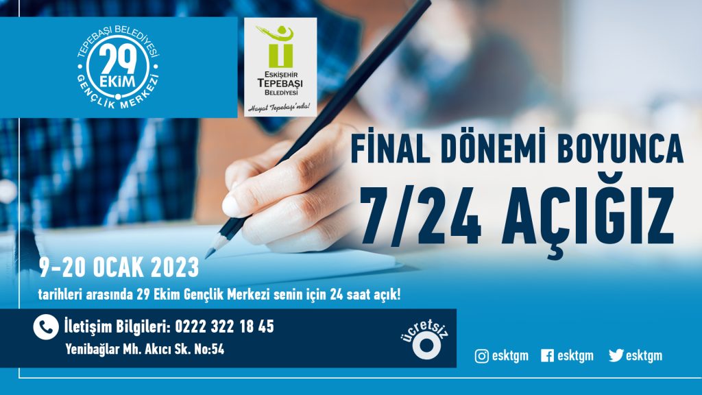 Gençlik Merkezi’nde öğrencilere 7/24 hizmet