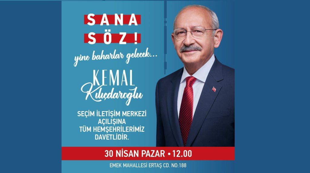 Kılıçdaroğlu’nun seçim iletişim merkezi hizmete açılacak