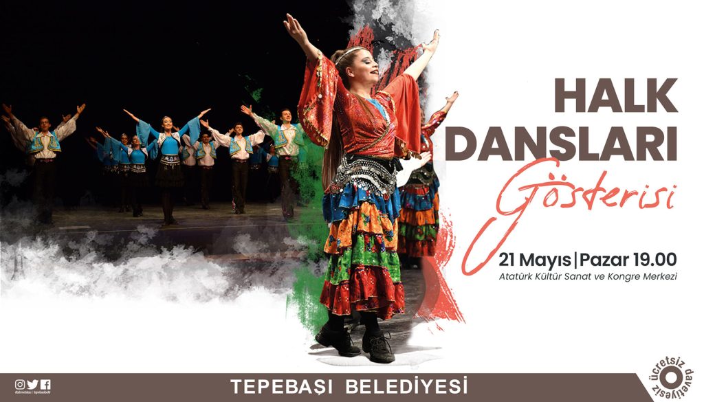 Halk Dansları Topluluğu gösteriye hazırlanıyor