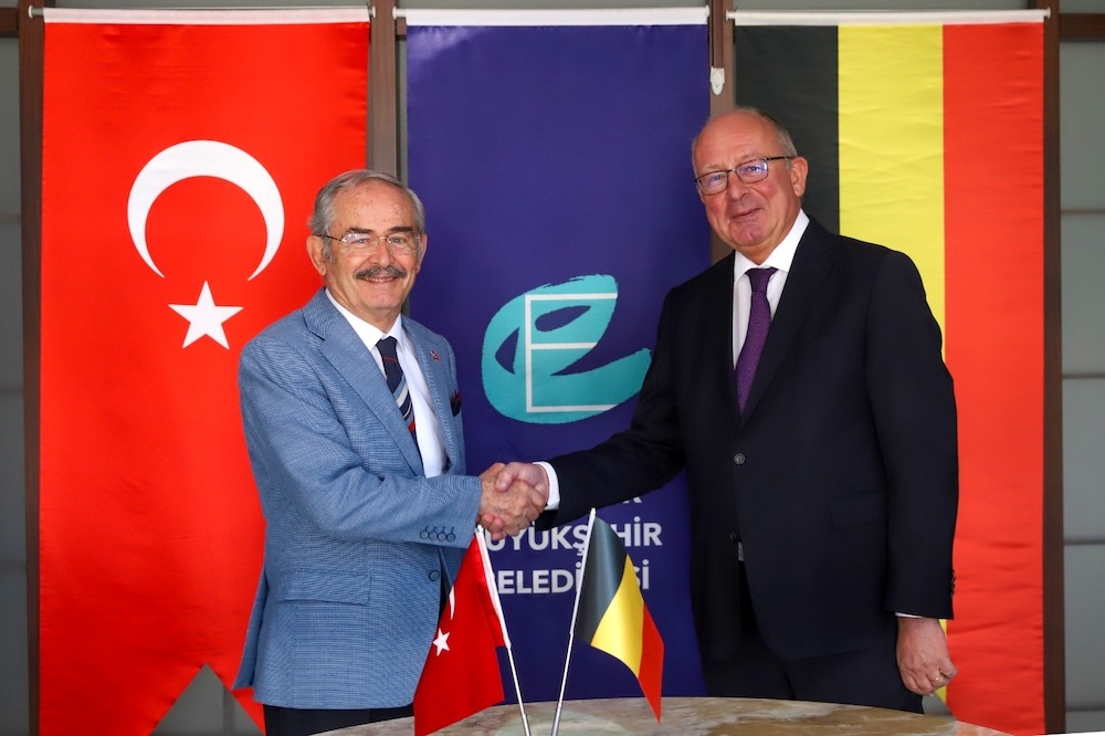 Başkan Büyükerşen Belçika Büyükelçisi Huynen’i ağırladı