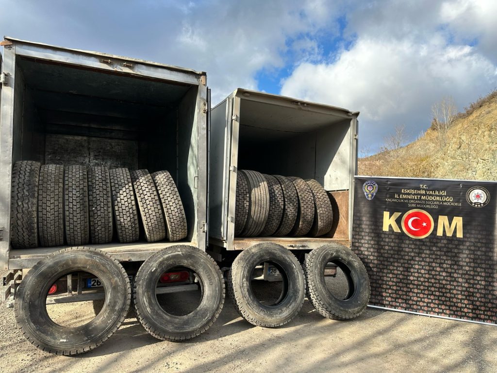Kaçak ağır vasıta lastiği hırsızı yakalandı