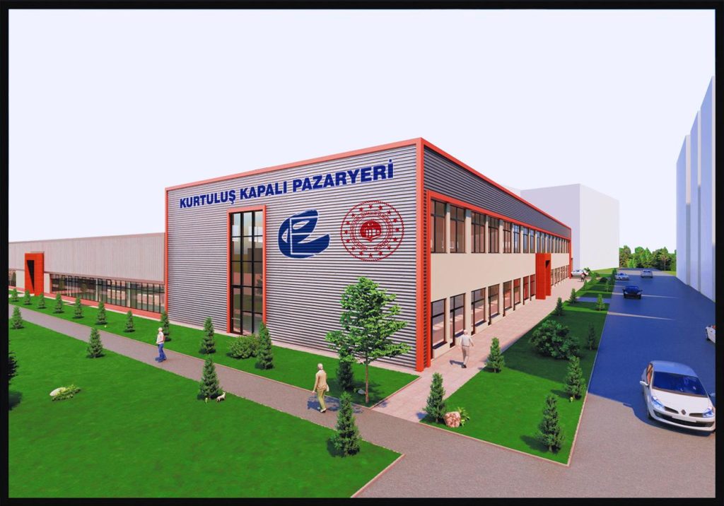 Kurtuluş kapalı pazar yeri hazırlıkları tamamlandı