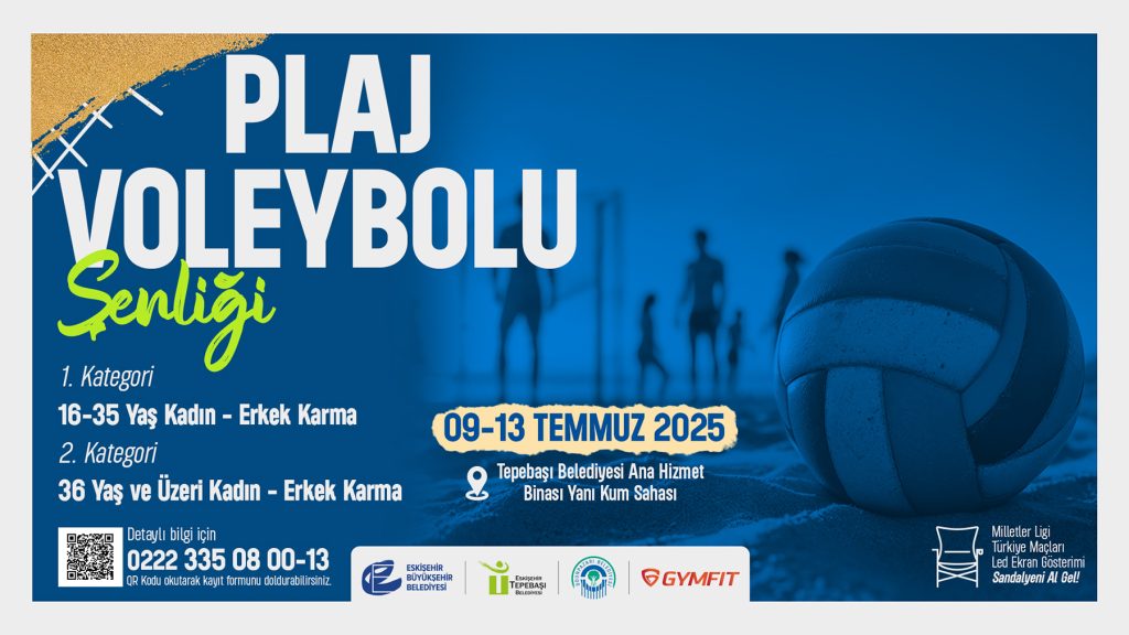 Tepebaşı’nda Plaj Voleybolu Şenliği yaşanacak
