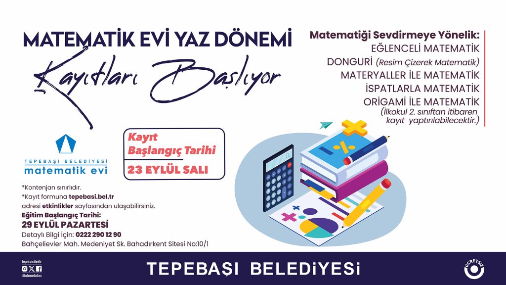 Matematik Evi güz dönemi kayıtları yarın başlıyor