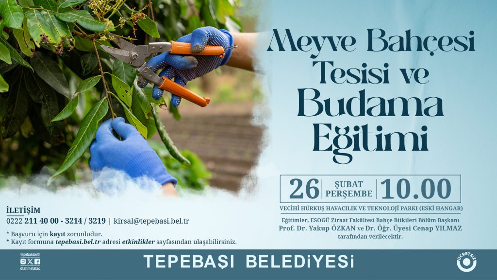 Üreticilere budama eğitimi verilecek