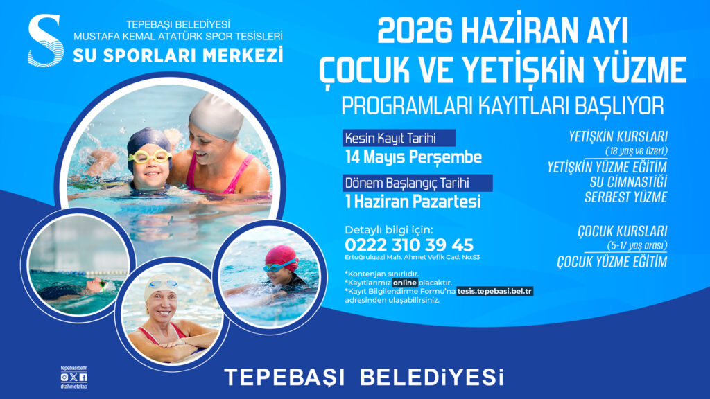 Tepebaşı’nda yüzme kayıtları başlıyor