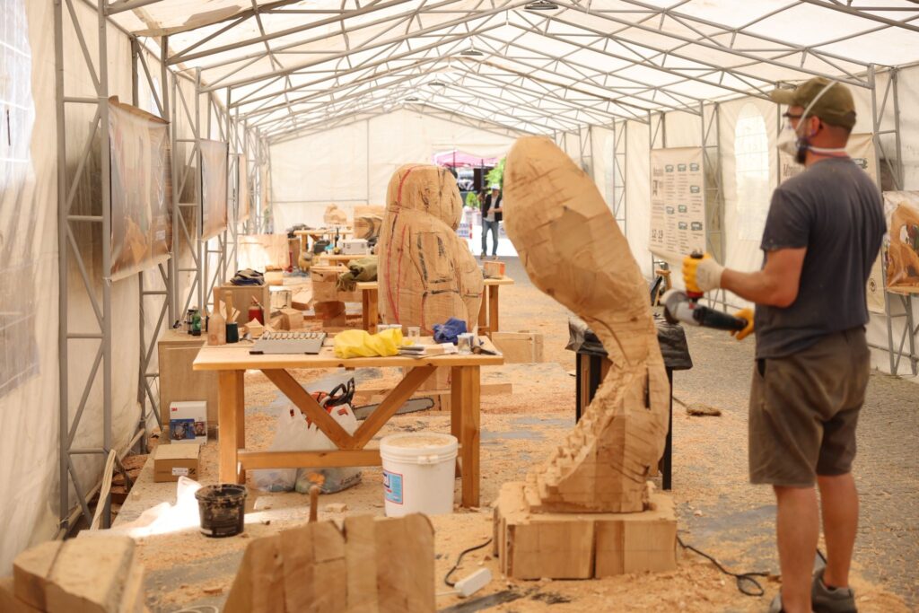 Uluslararası Ahşap Heykel Festivali, 3 günü geride bıraktı