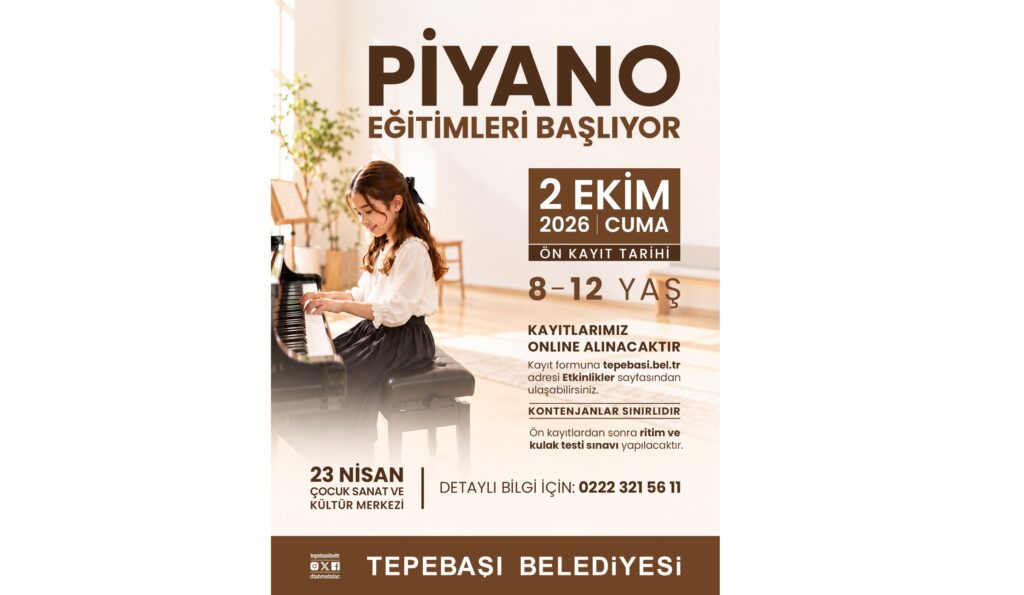 Çocuklara piyano eğitimi için kayıtlar başladı